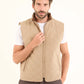 Elegant Quilted Zipped Vest with Pockets