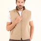 Elegant Quilted Zipped Vest with Pockets