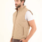 Elegant Quilted Zipped Vest with Pockets