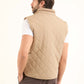 Elegant Quilted Zipped Vest with Pockets