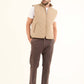 Elegant Quilted Zipped Vest with Pockets