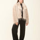 Textured Faux Fur Polyester Coat