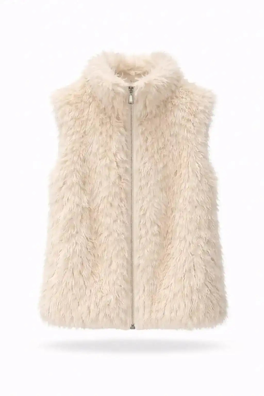 Faux Fur Zip-Up Vest