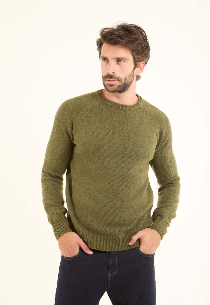 Ribbed Crew Neck Knitted Basic Pullover