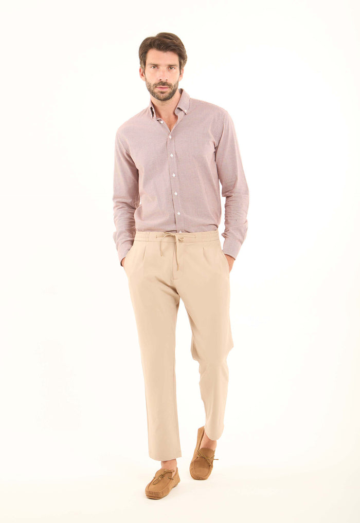 Nylon-Stretch Drawstring Pants