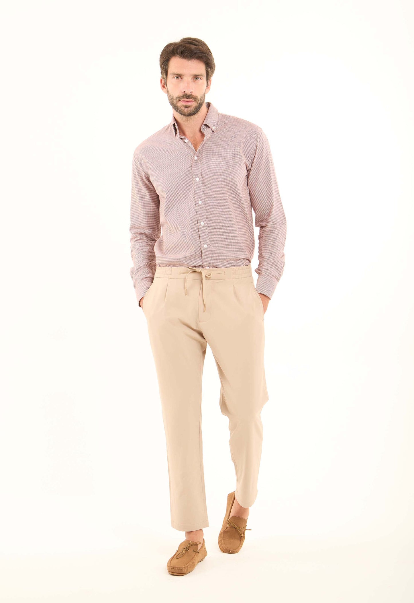 بنطلون نايلون مرن بوسط برباط