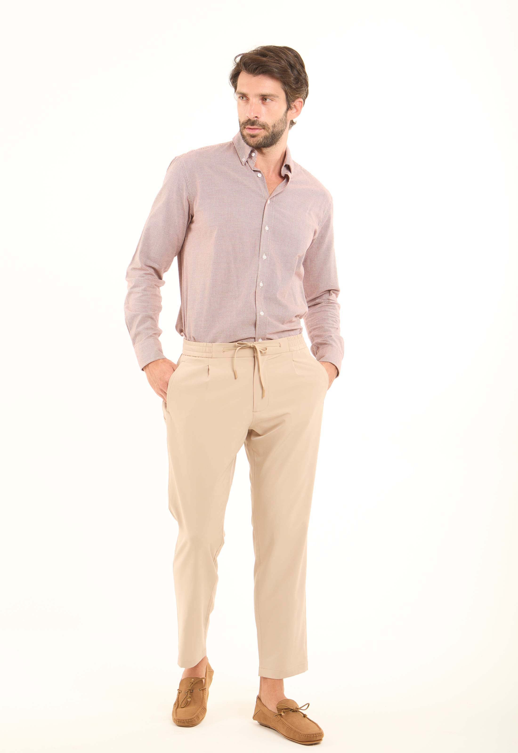 Nylon-Stretch Drawstring Pants