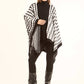 Patterned Loose Fit Slip on Shawl