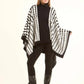 Patterned Loose Fit Slip on Shawl