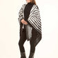Patterned Loose Fit Slip on Shawl