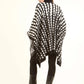 Patterned Loose Fit Slip on Shawl