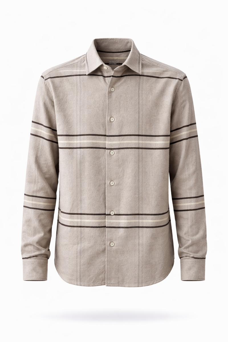 Minimal Stripe Button-Up Shirt