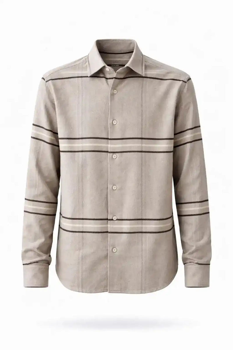 Minimal Stripe Button-Up Shirt