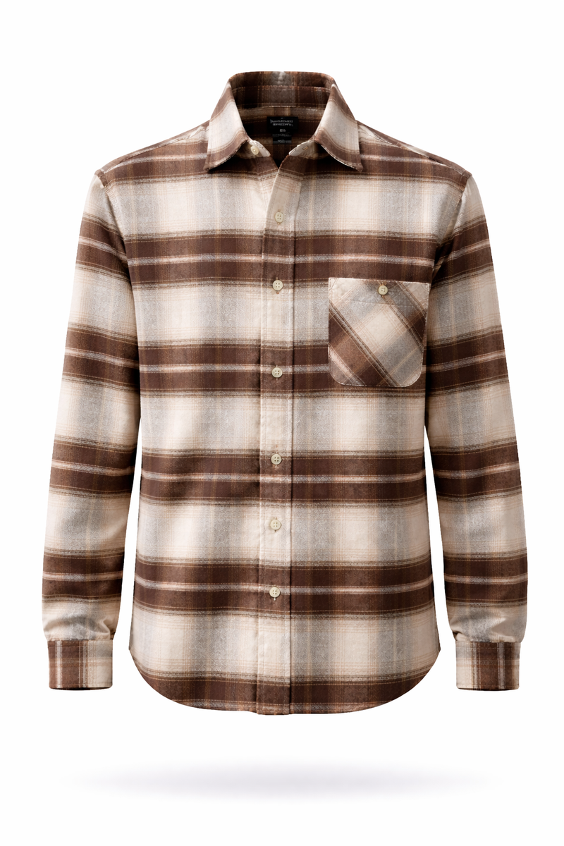 Plaid Button-Up Shirt