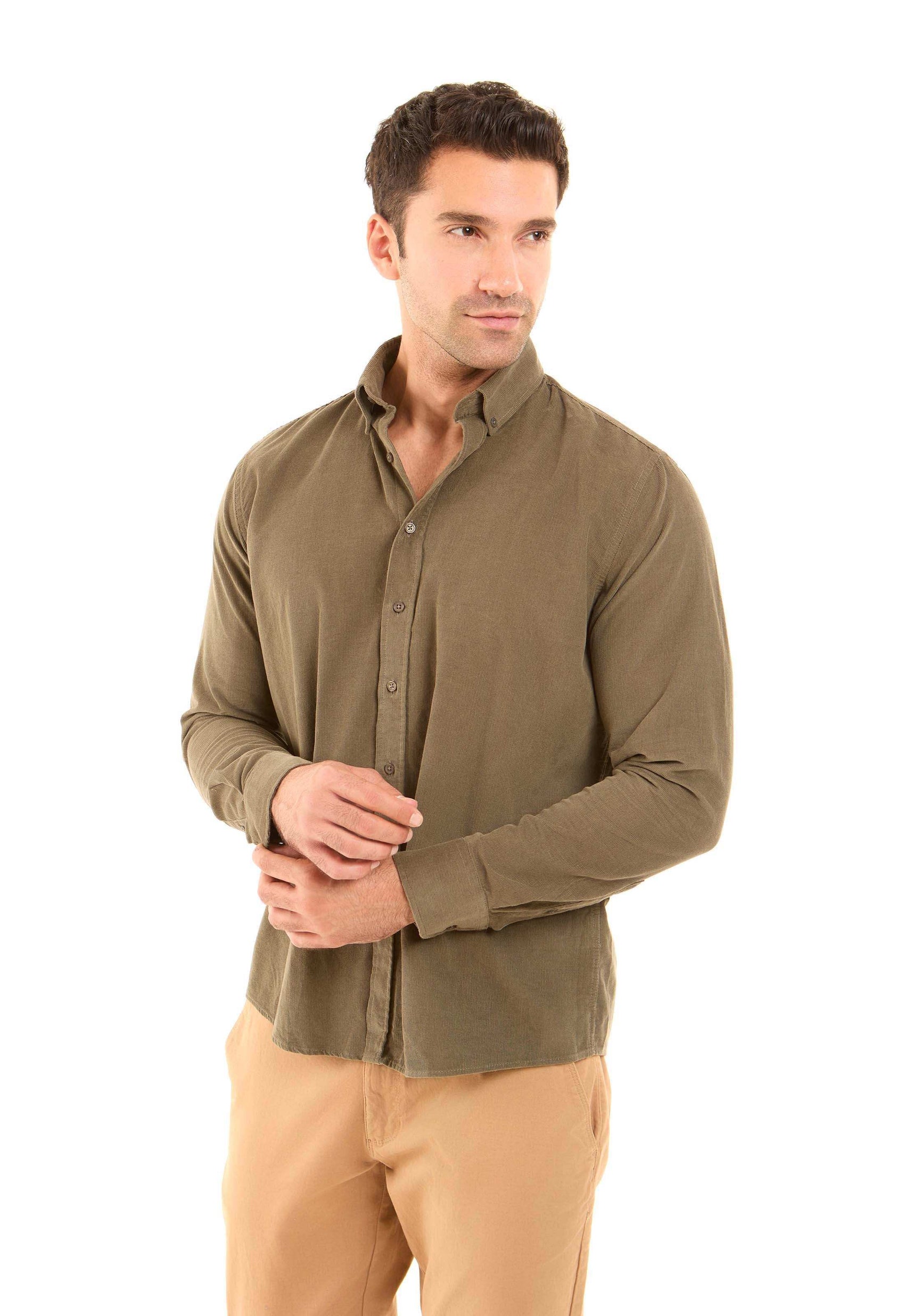 Regular Fit Ribbed Casual Shirt
