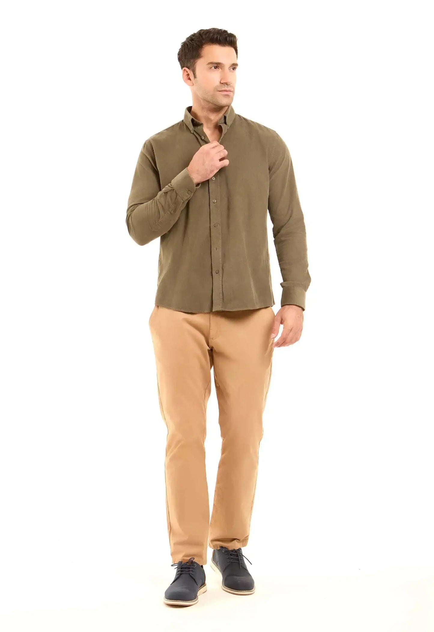 Regular Fit Ribbed Casual Shirt