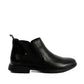 Elegant Leather Slip On Ankle Boots