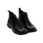 Elegant Leather Slip On Ankle Boots