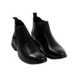 Elegant Leather Slip On Ankle Boots