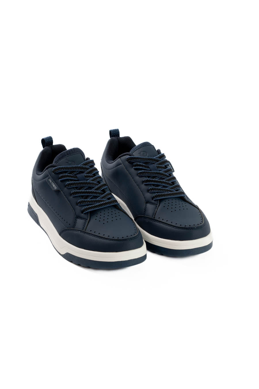 Navy Contrast Court Sneakers