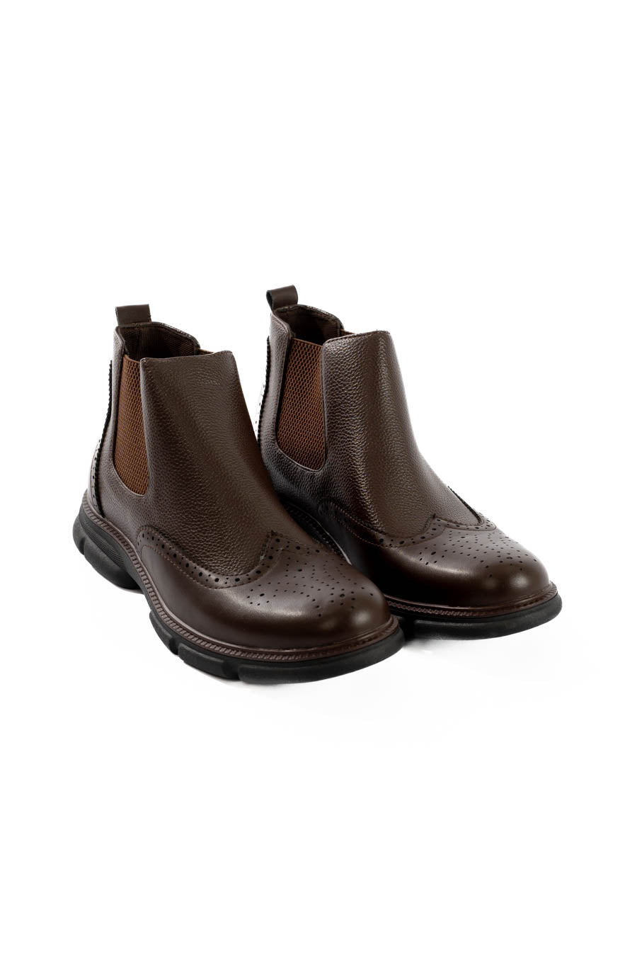 Round Toe Cap Oxford Ankle Boots