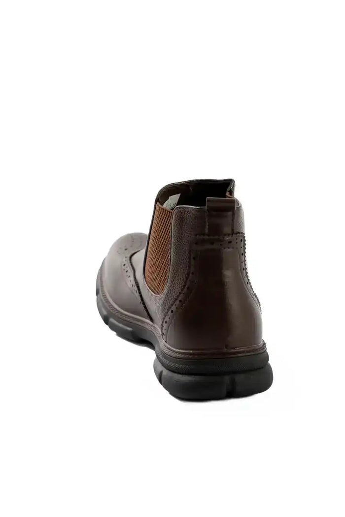 Round Toe Cap Oxford Ankle Boots
