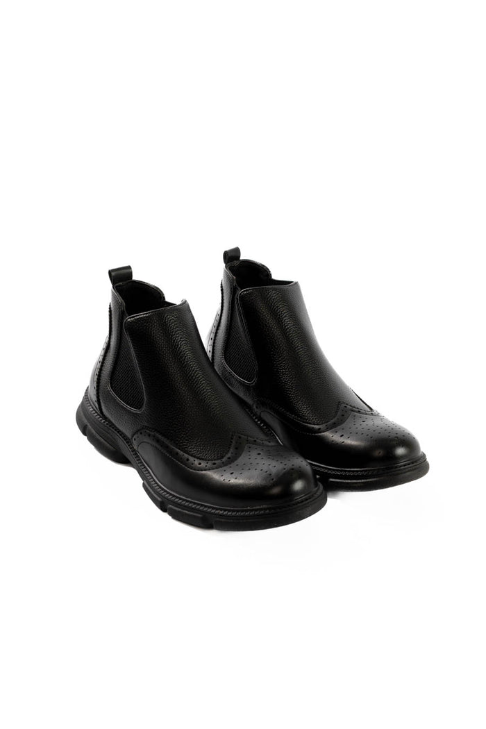 Round Toe Cap Oxford Ankle Boots