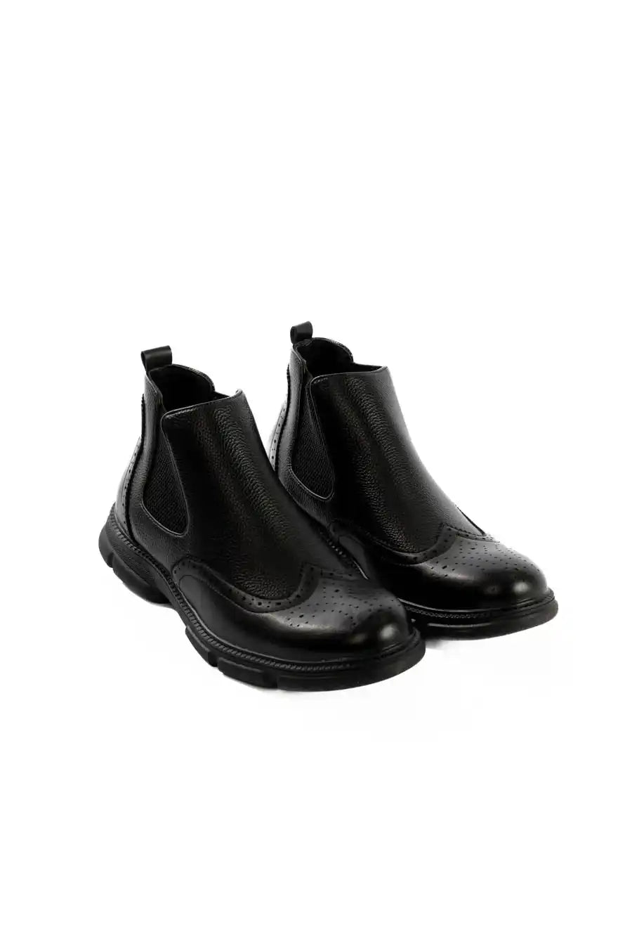 Round Toe Cap Oxford Ankle Boots