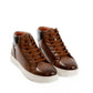 Shiny Leather High-Top Sneakers