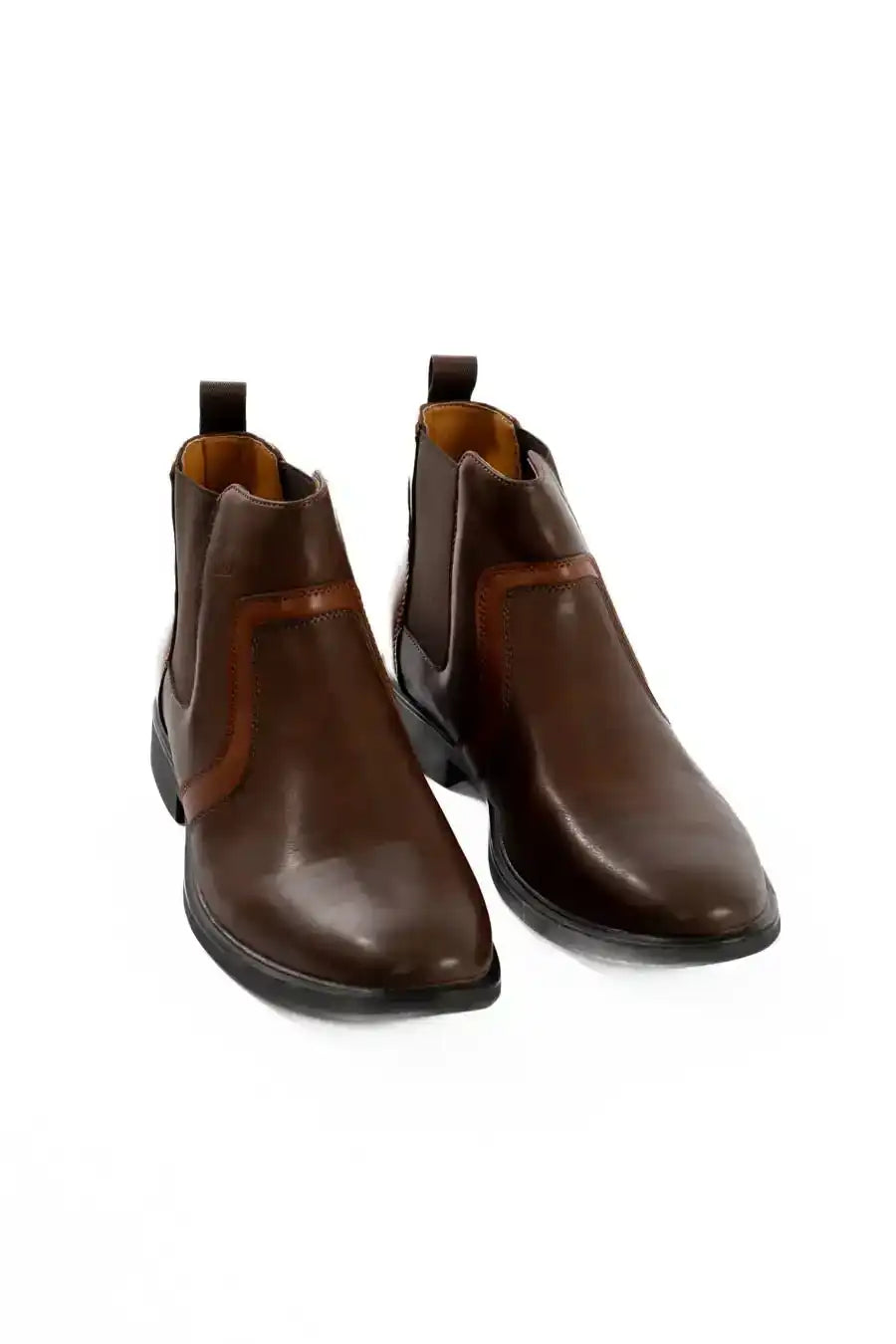 Leather Low-Heel Ankle Boots