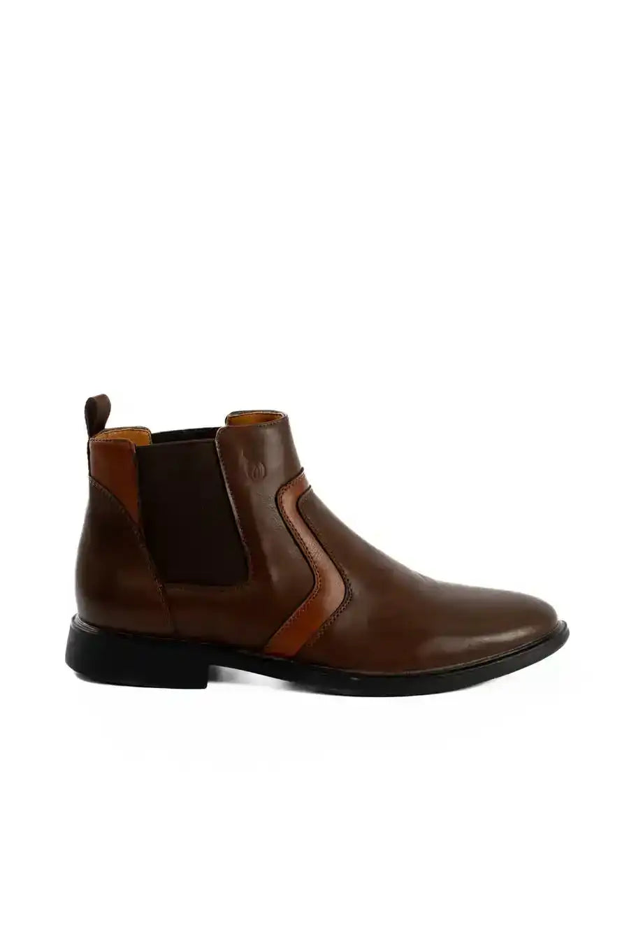 Leather Low-Heel Ankle Boots