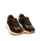 Brown Multi-Tone Leather Sneakers