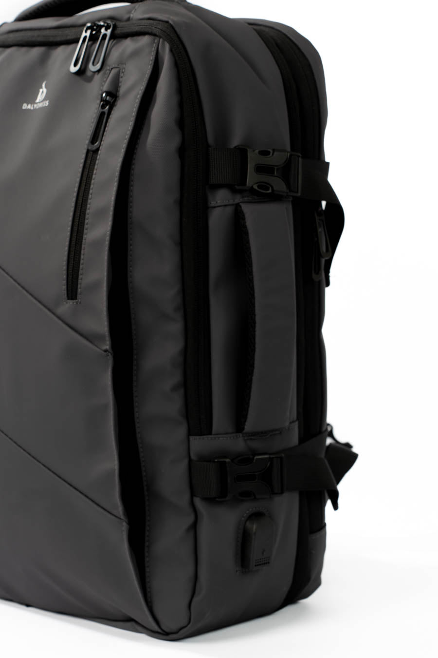 حقيبة ظهر لابتوب مع جيب بسحاب أمامي