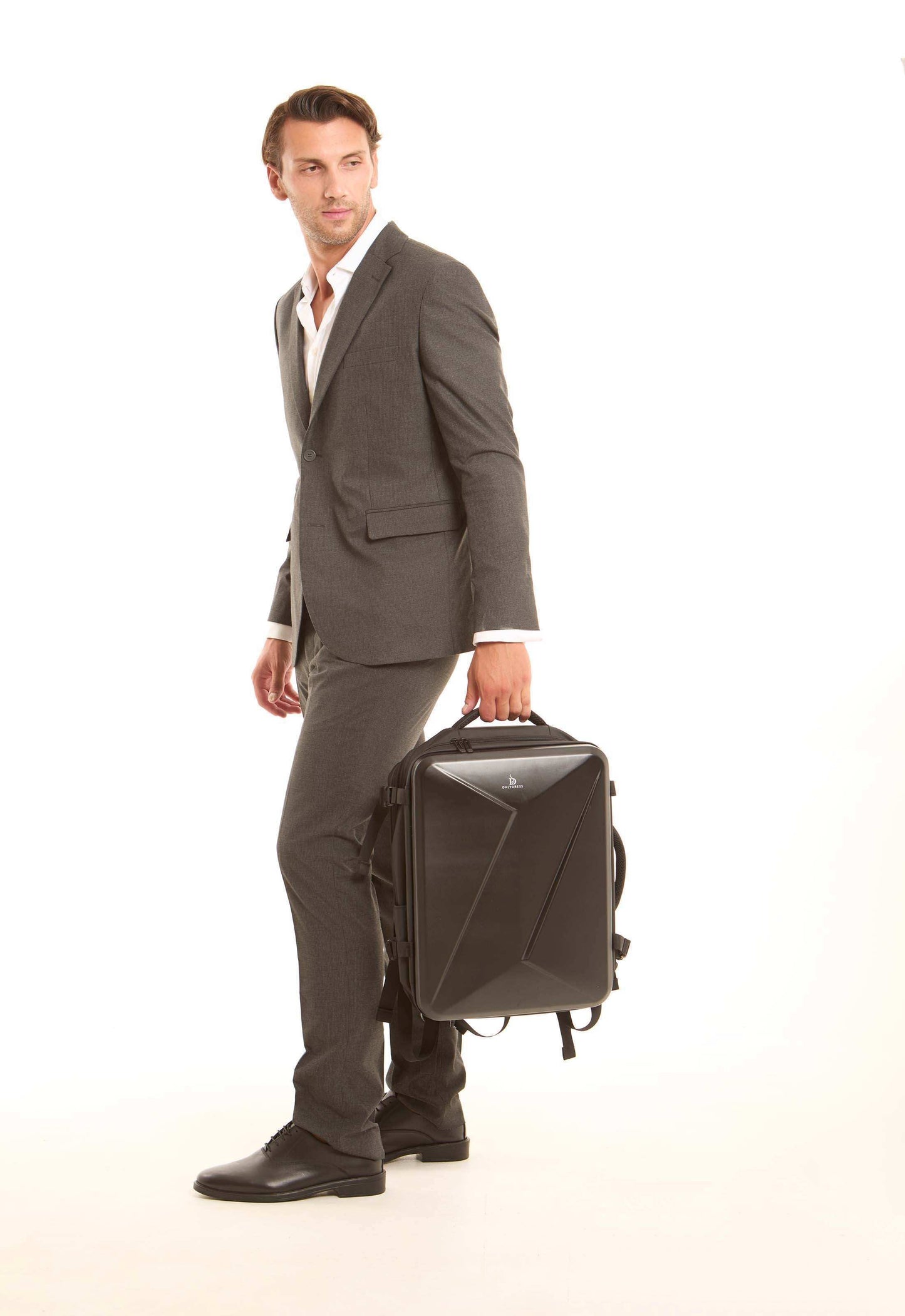 Geometric Hard-Shell Laptop Backpack