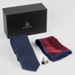 Dotted Tie, Metal Cufflink & Square Hanky Set