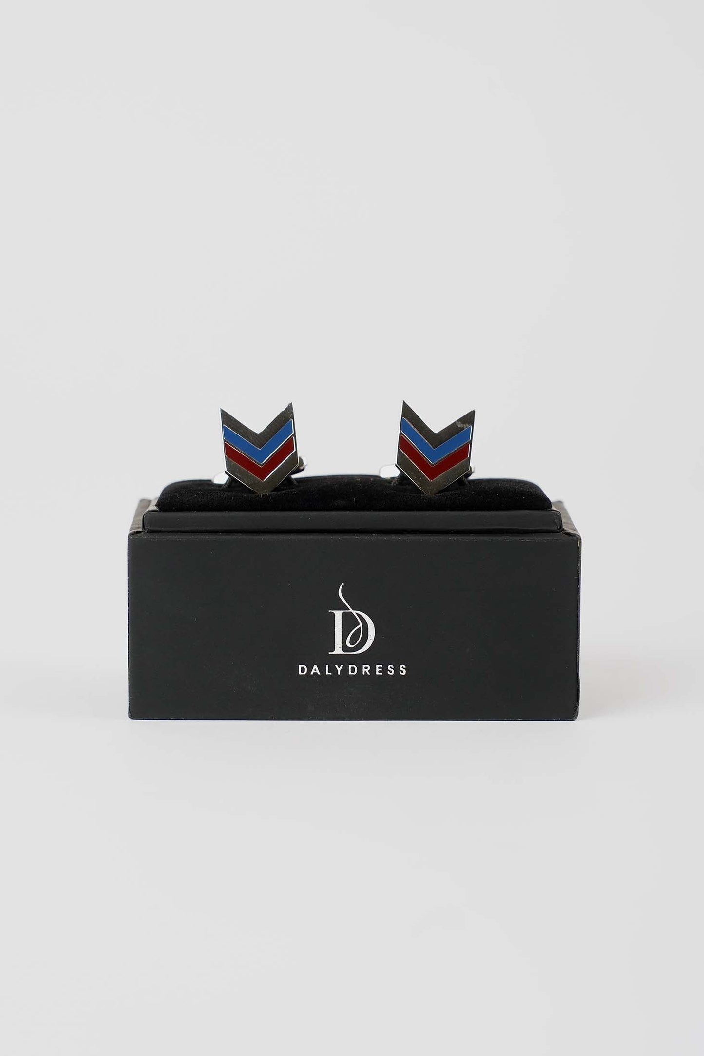 Chevron Enamel Zinc-Alloy Cufflinks
