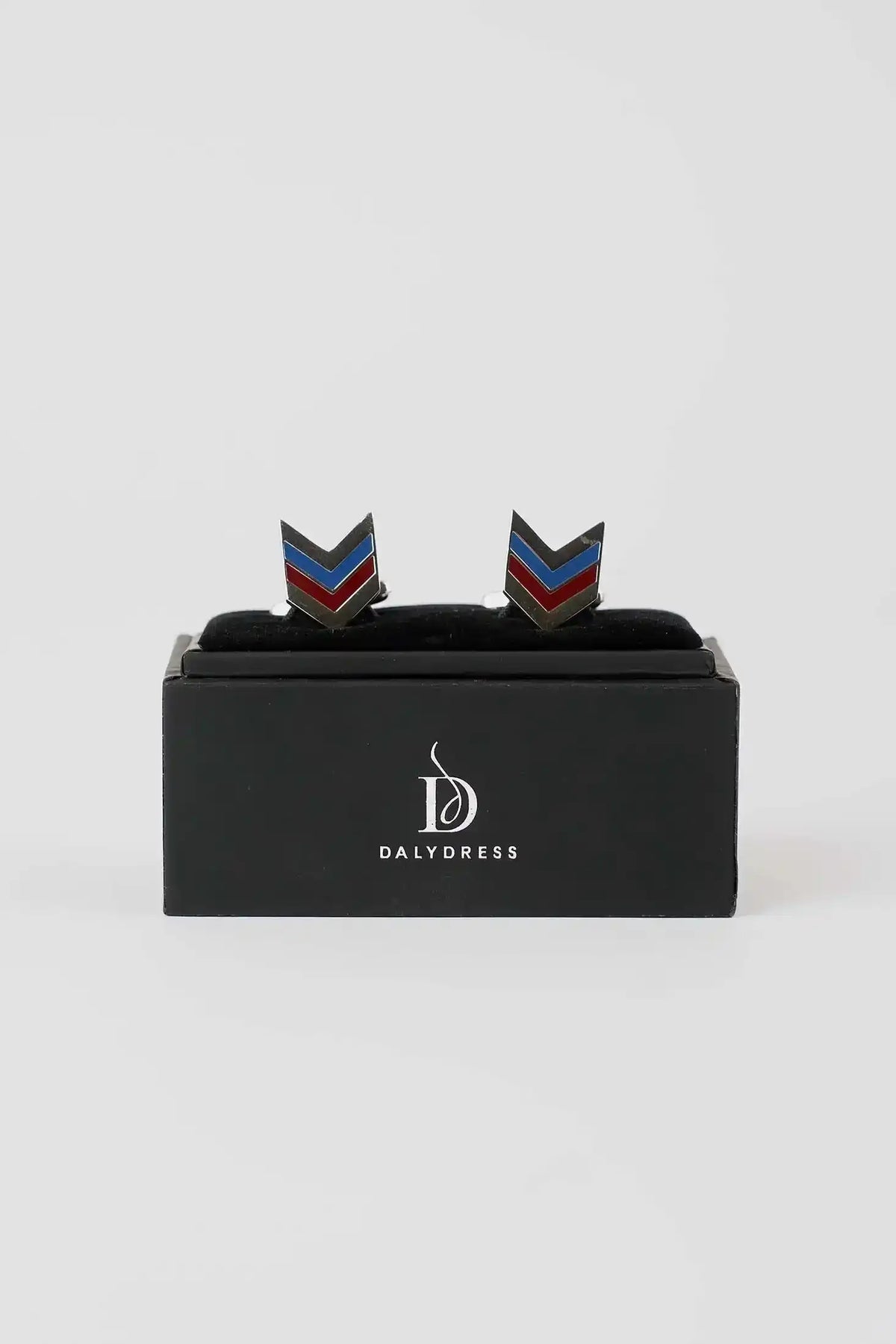 Chevron Enamel Zinc-Alloy Cufflinks