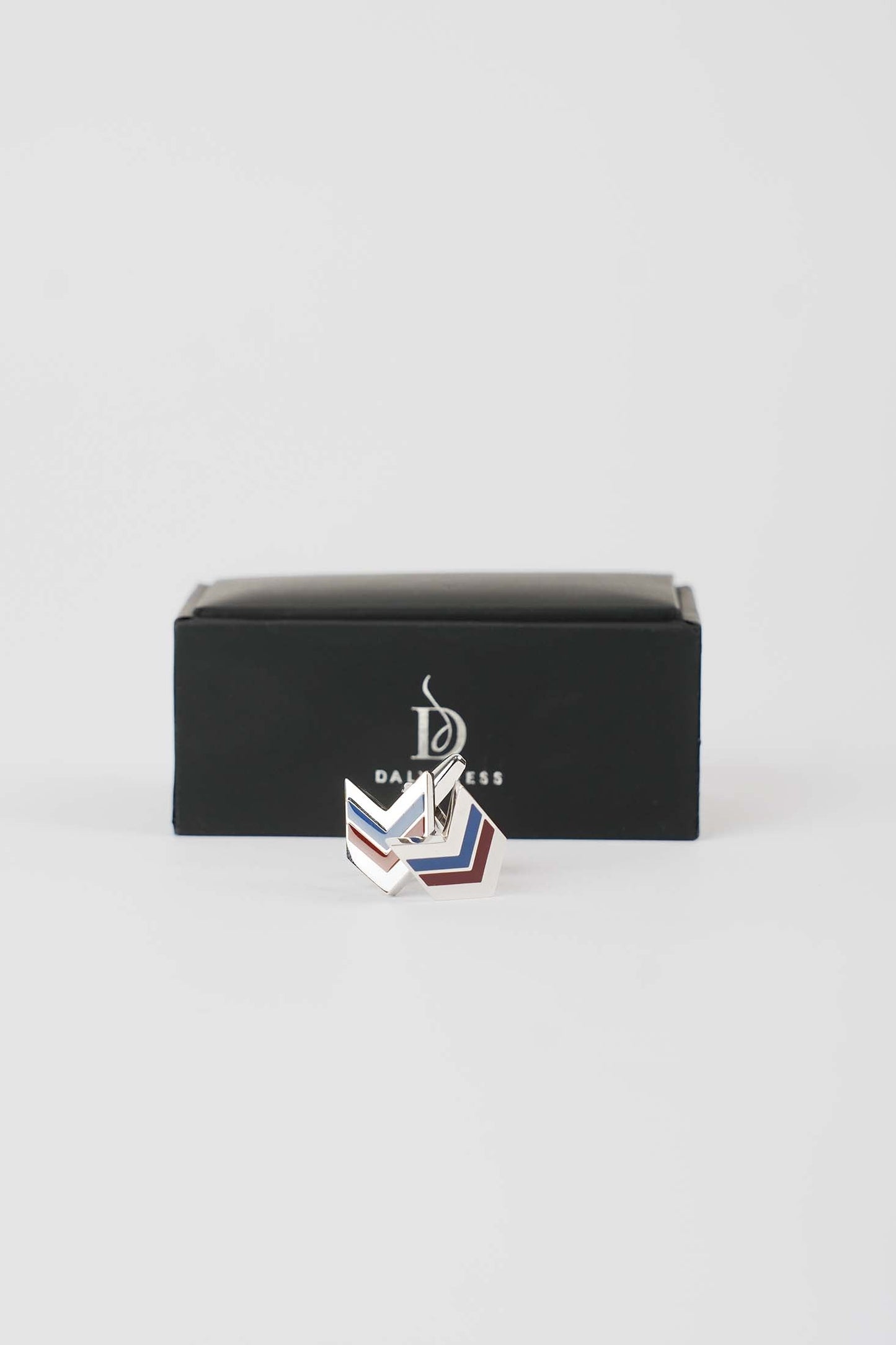 Chevron Enamel Zinc-Alloy Cufflinks