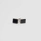 Elegant Black Rectangular Cufflinks