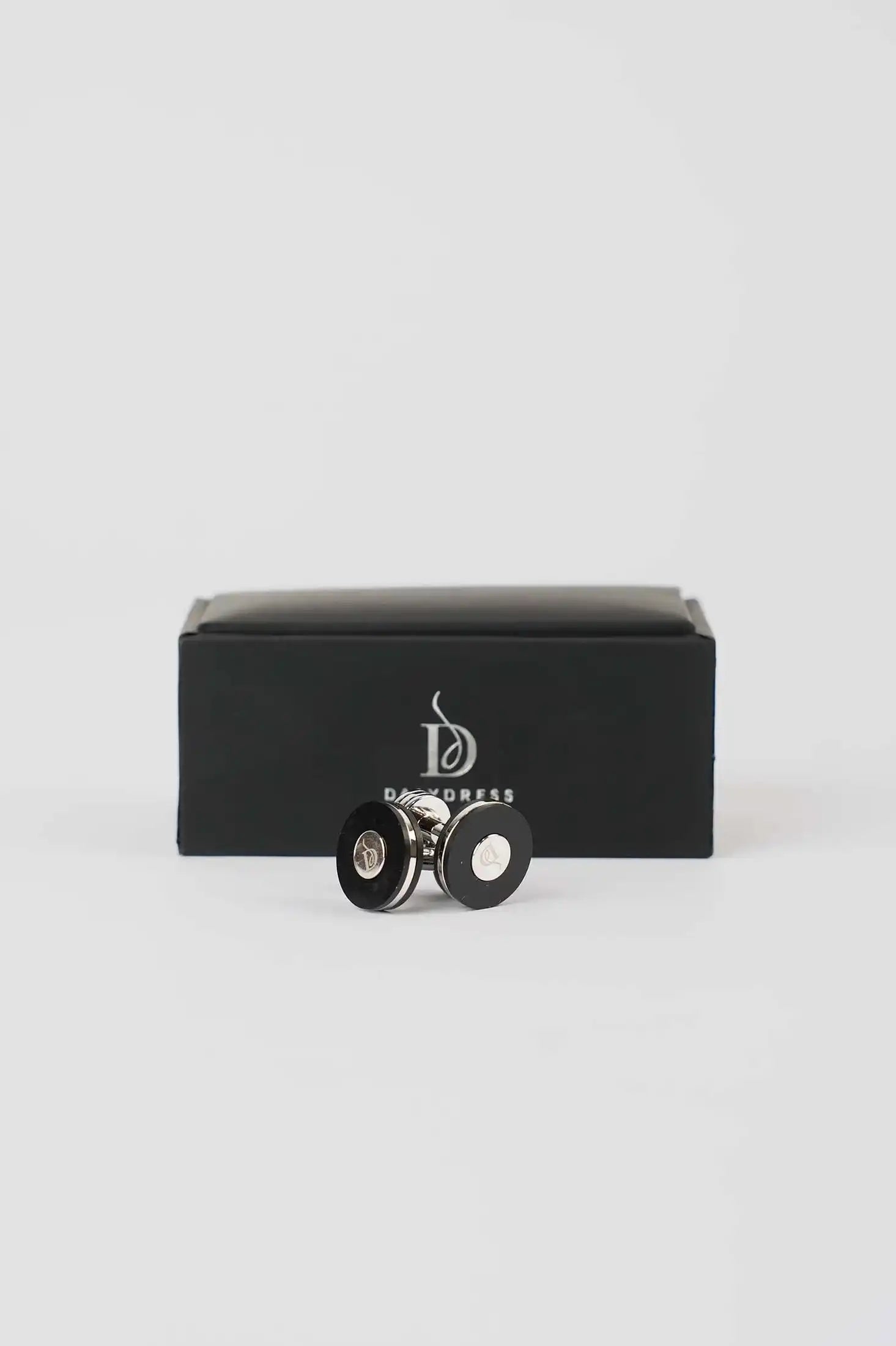 Refined Round Enamel Cufflinks