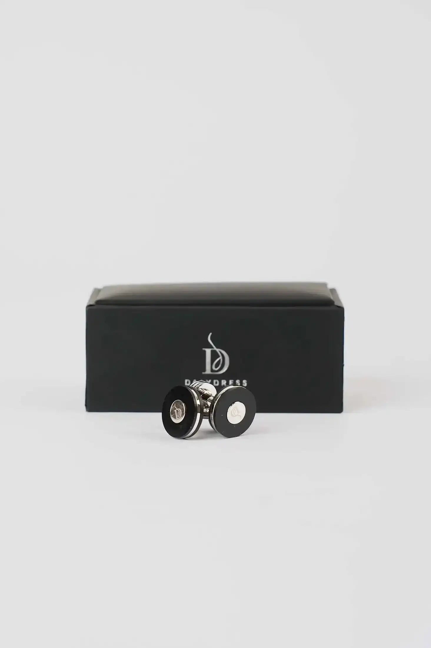Refined Round Enamel Cufflinks