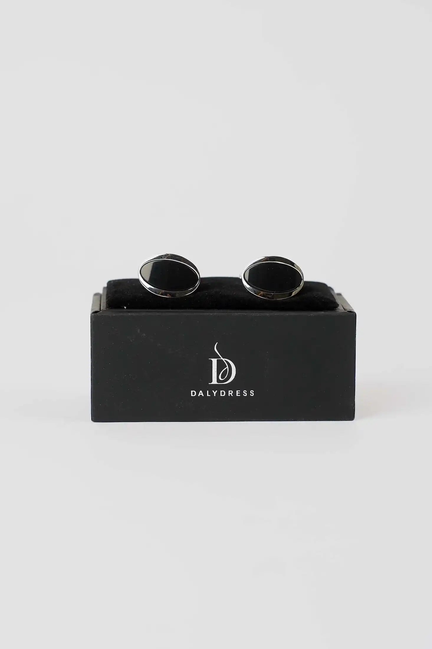 Elegant Oval Enamel Cufflinks