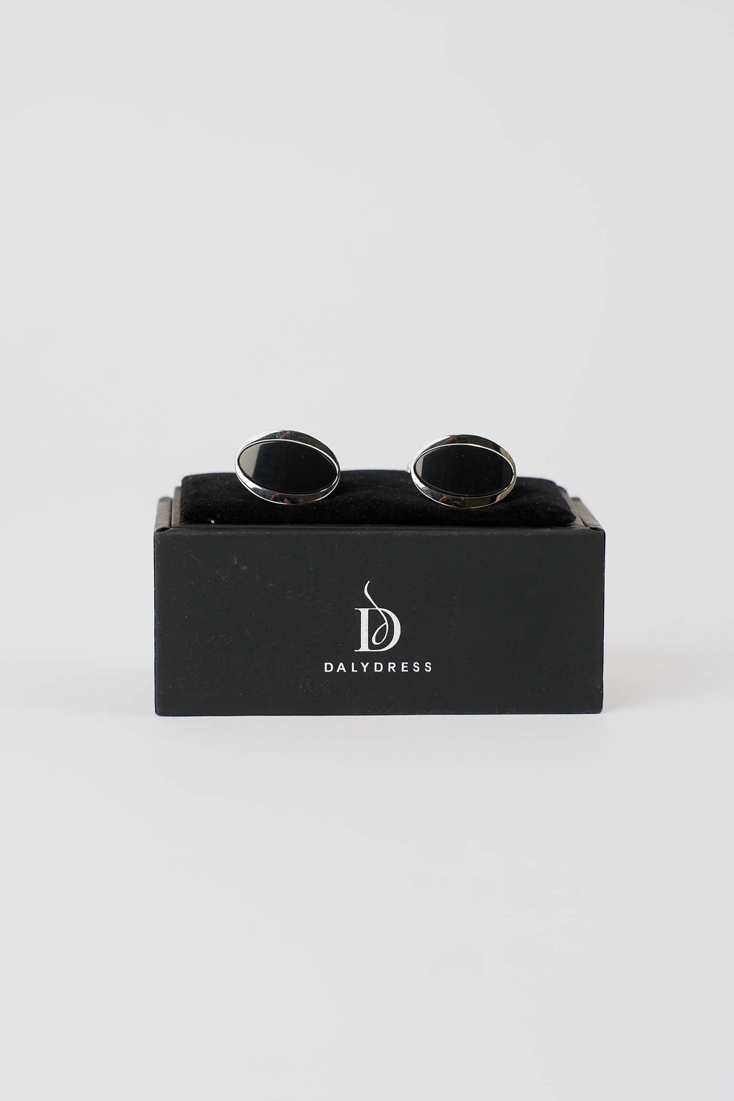 Elegant Oval Enamel Cufflinks