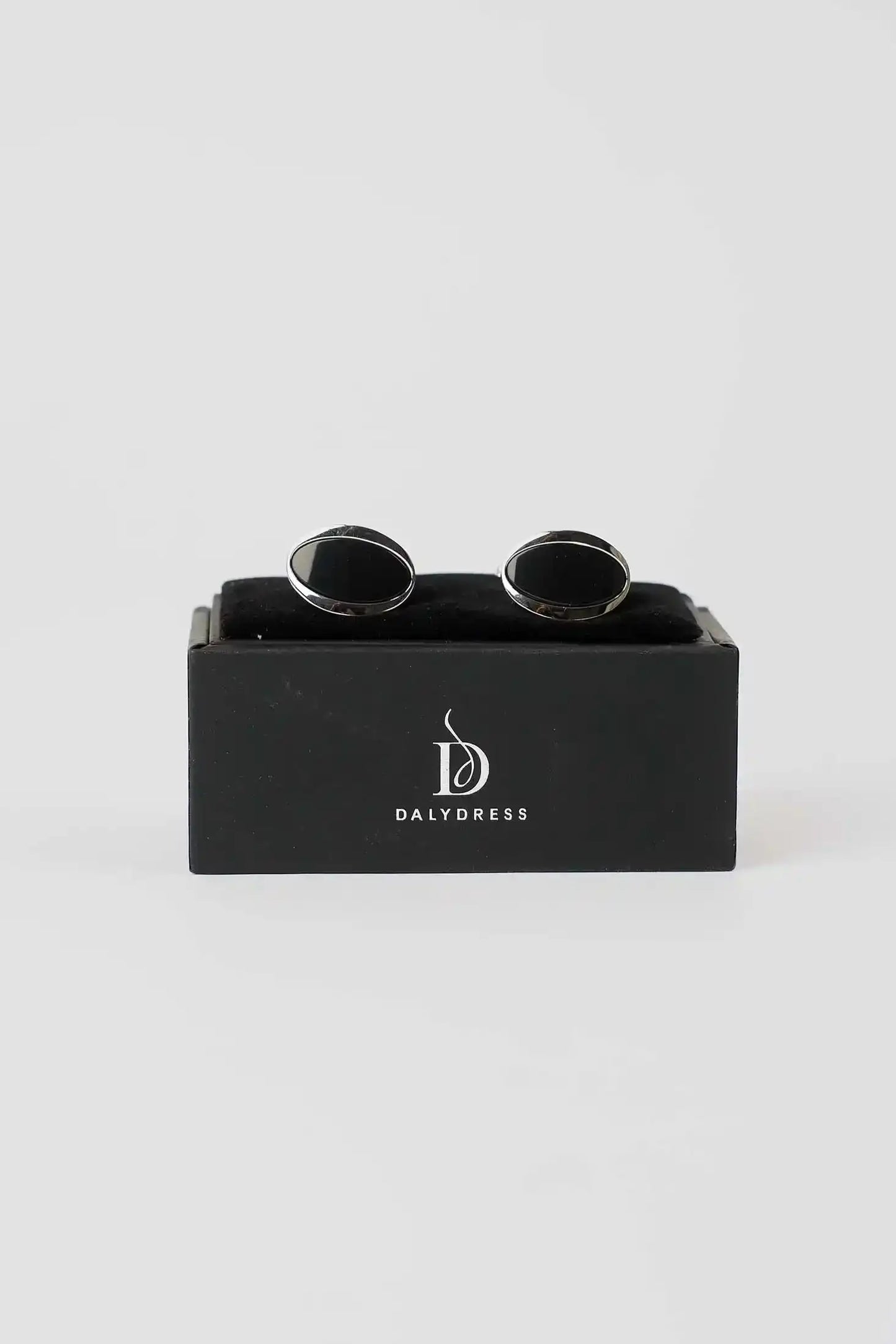 Elegant Oval Enamel Cufflinks