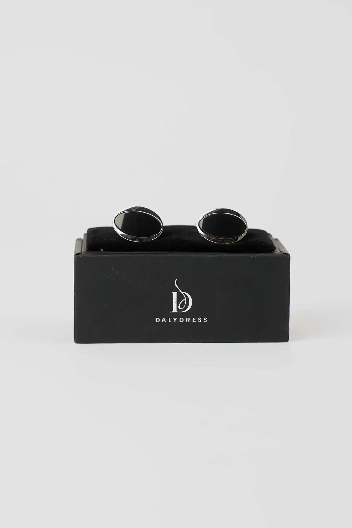 Elegant Oval Enamel Cufflinks