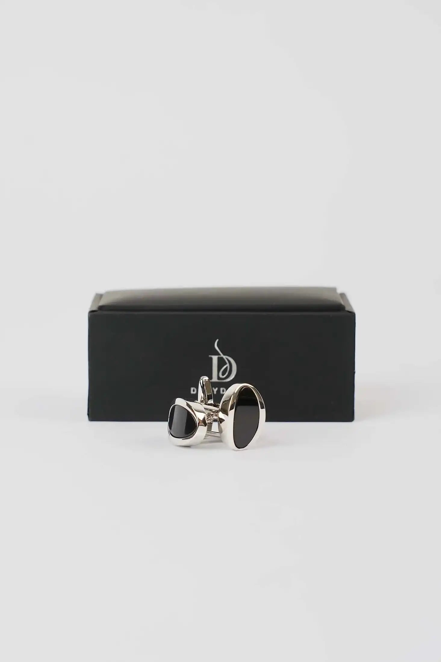 Elegant Oval Enamel Cufflinks