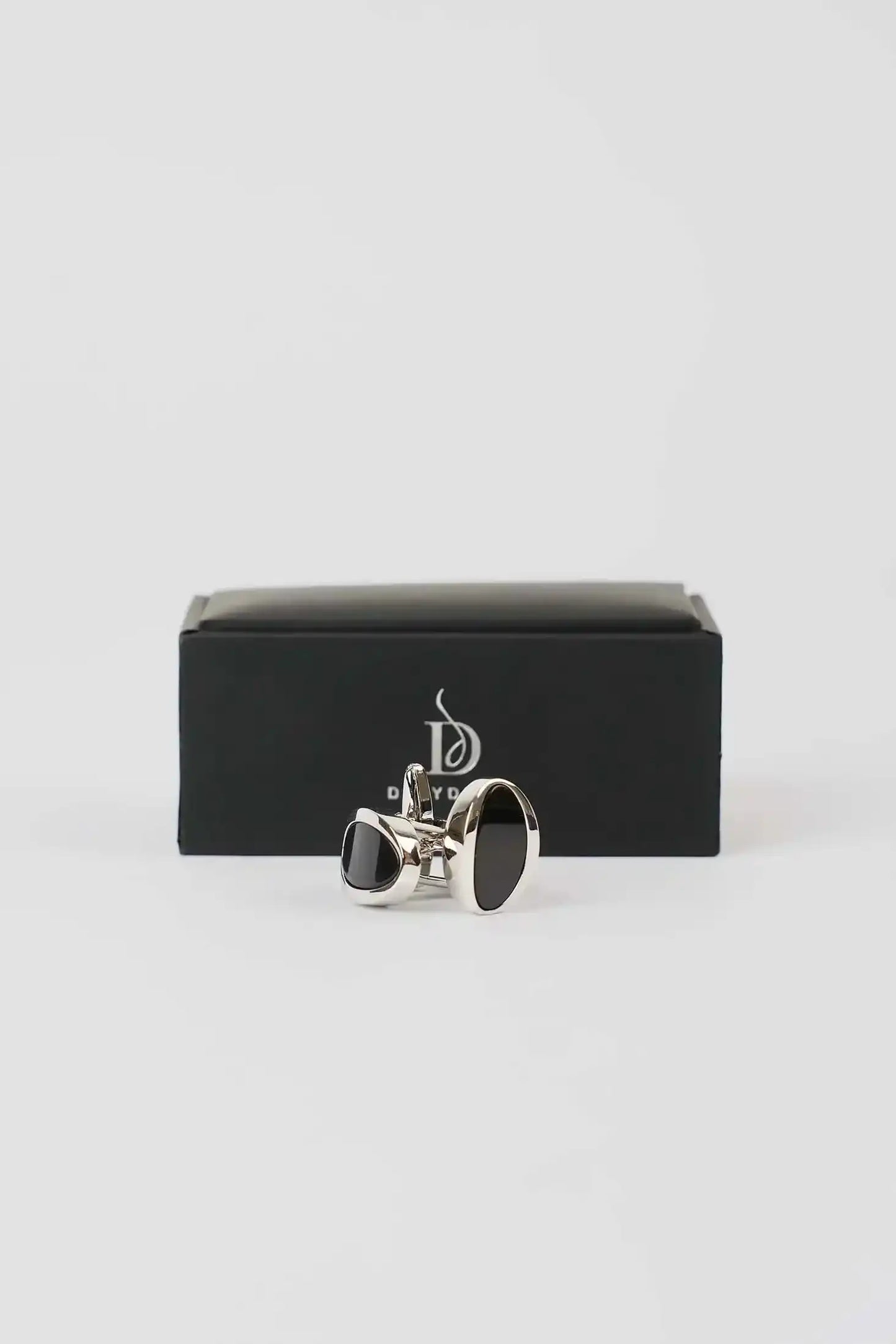 Elegant Oval Enamel Cufflinks