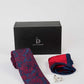 Patterned Tie, Metal Cufflink & Solid Hanky Classic Set
