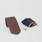Paisley Silk Tie, Metal Cufflink & Solid Hanky Set