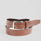 Textured Chevron Genuine Leather Belt